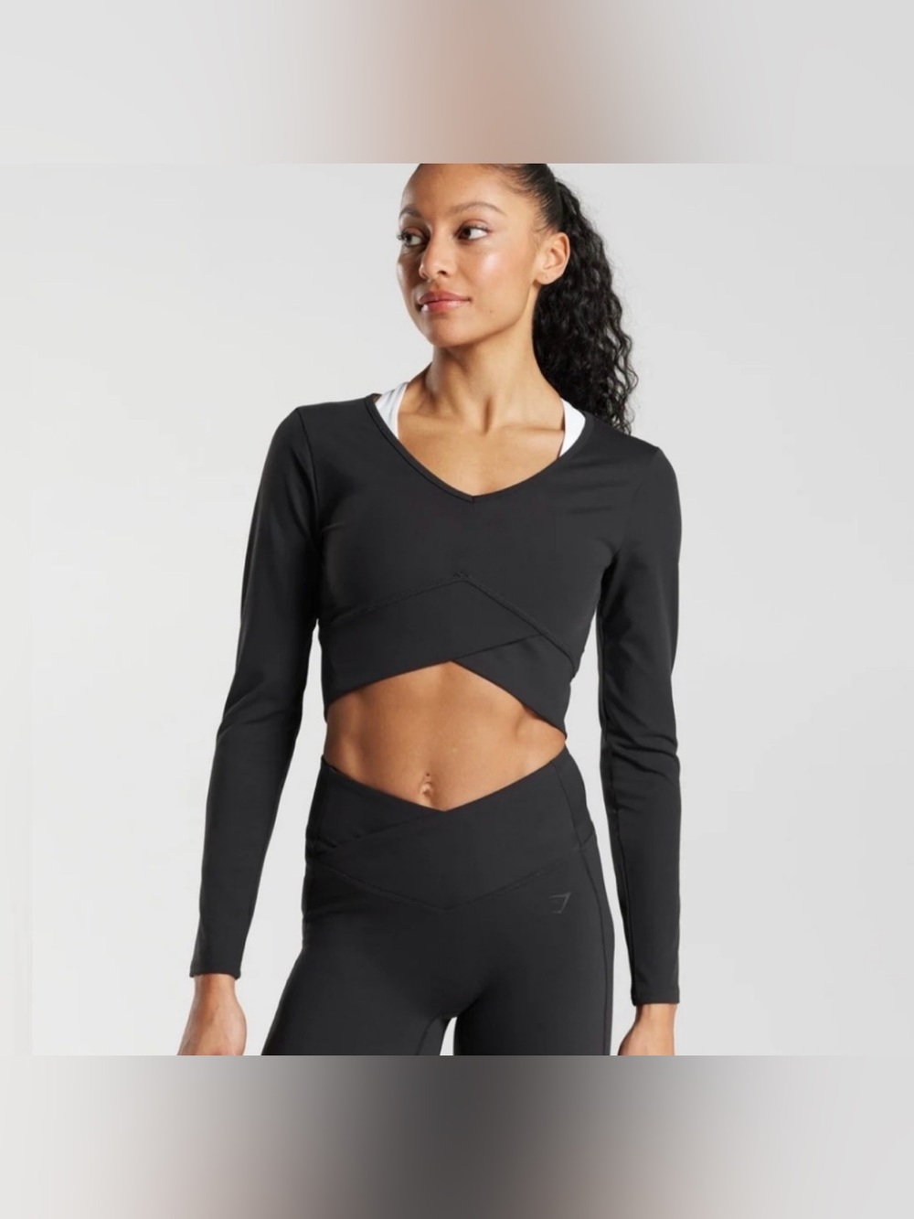 Gymshark Crossover Long Sleeve Crop Top